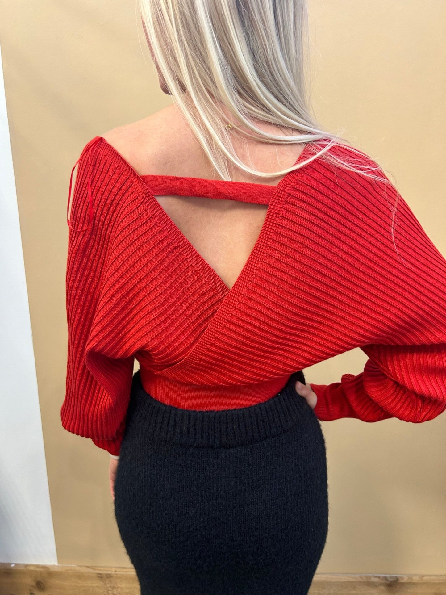 Penelope Ribbed Sweater Top - Arete Style