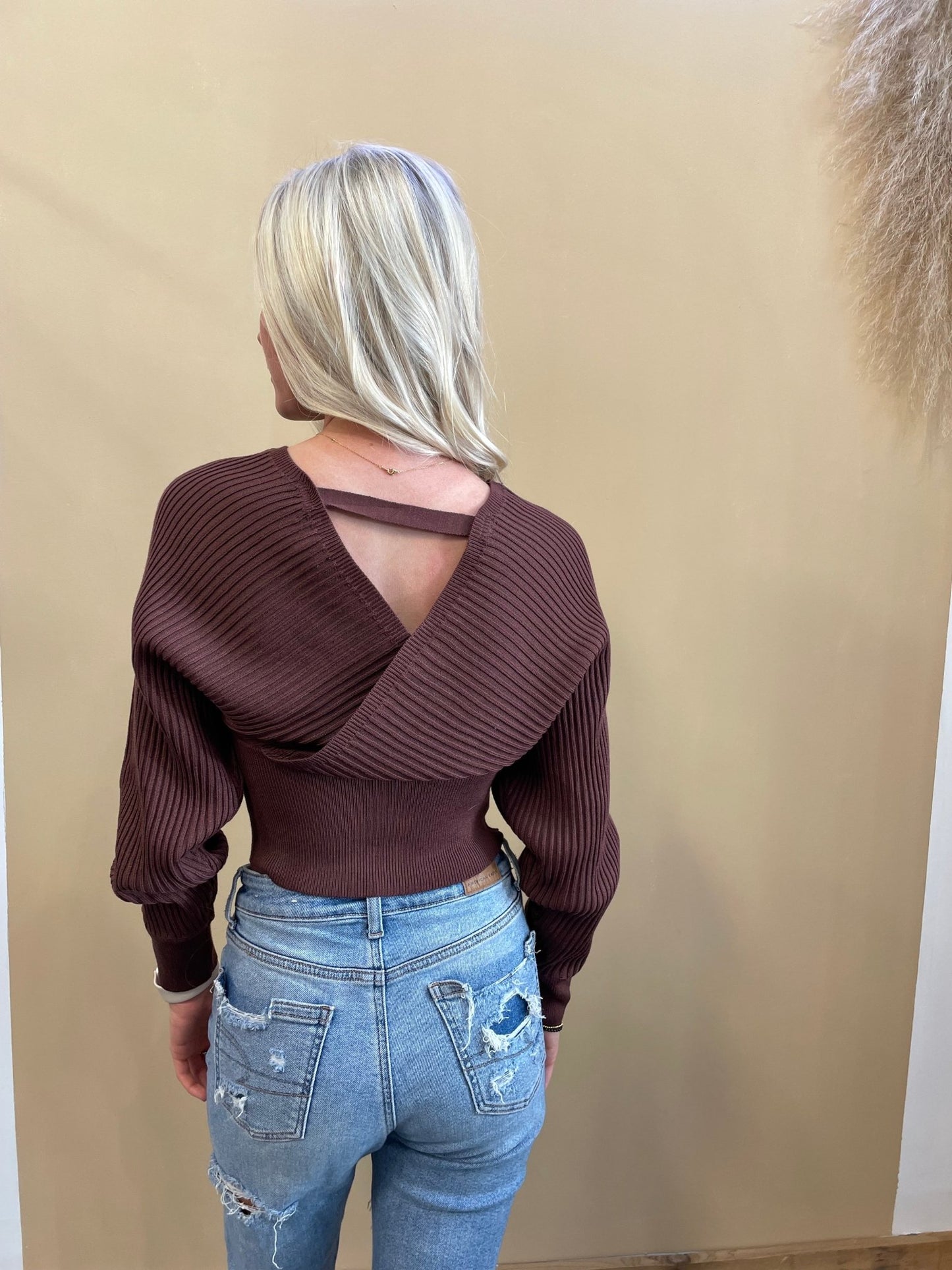 Penelope Ribbed Sweater Top - Arete Style