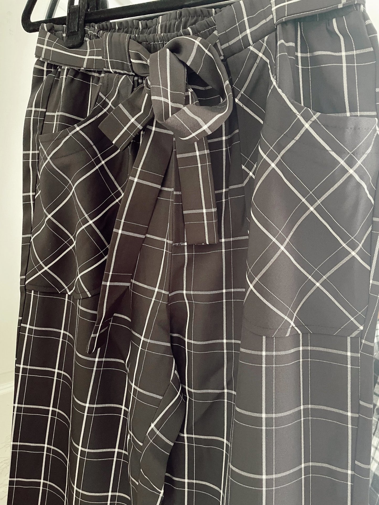 Plaid High Waist Pant - Arete Style