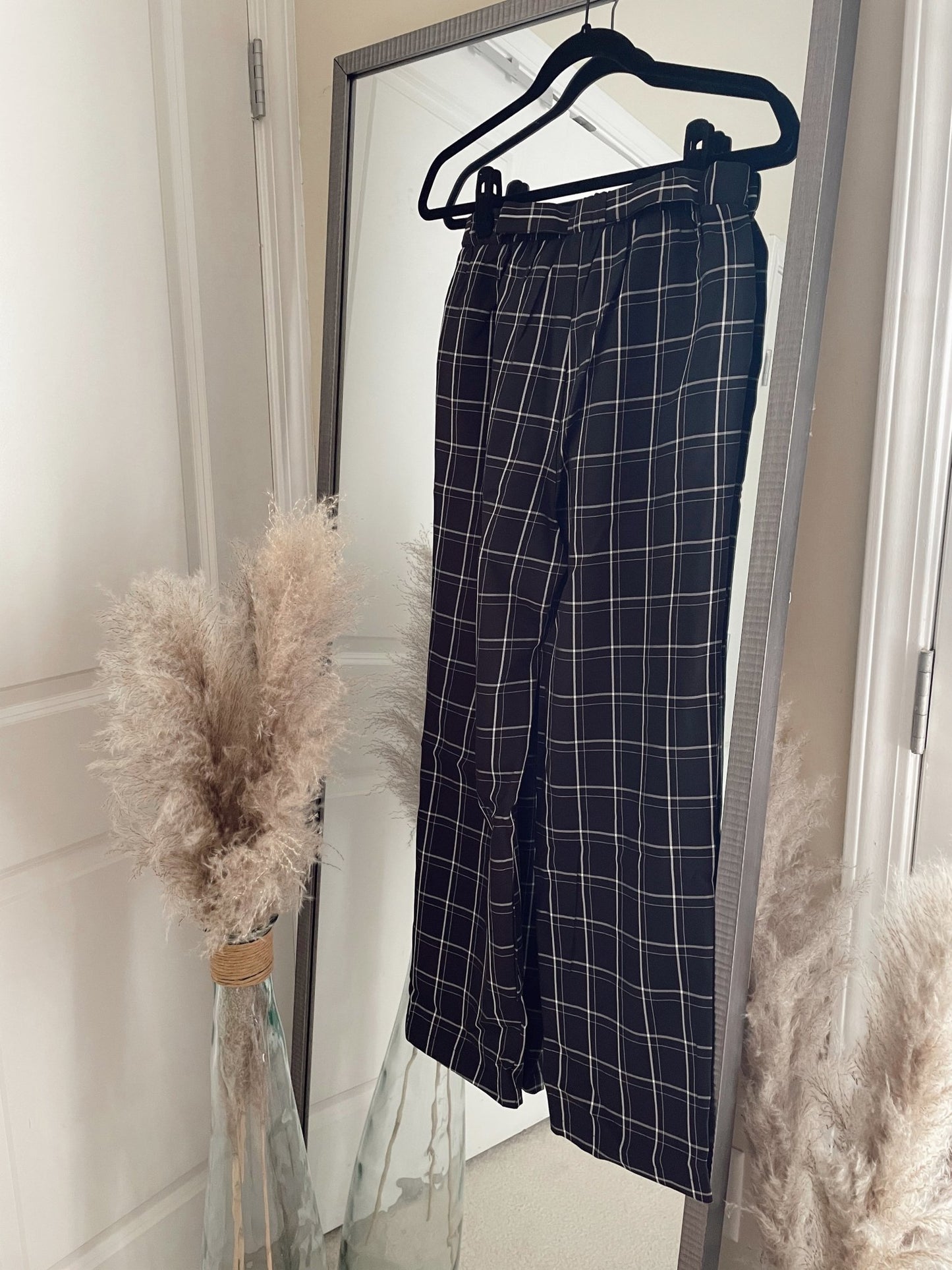 Plaid High Waist Pant - Arete Style