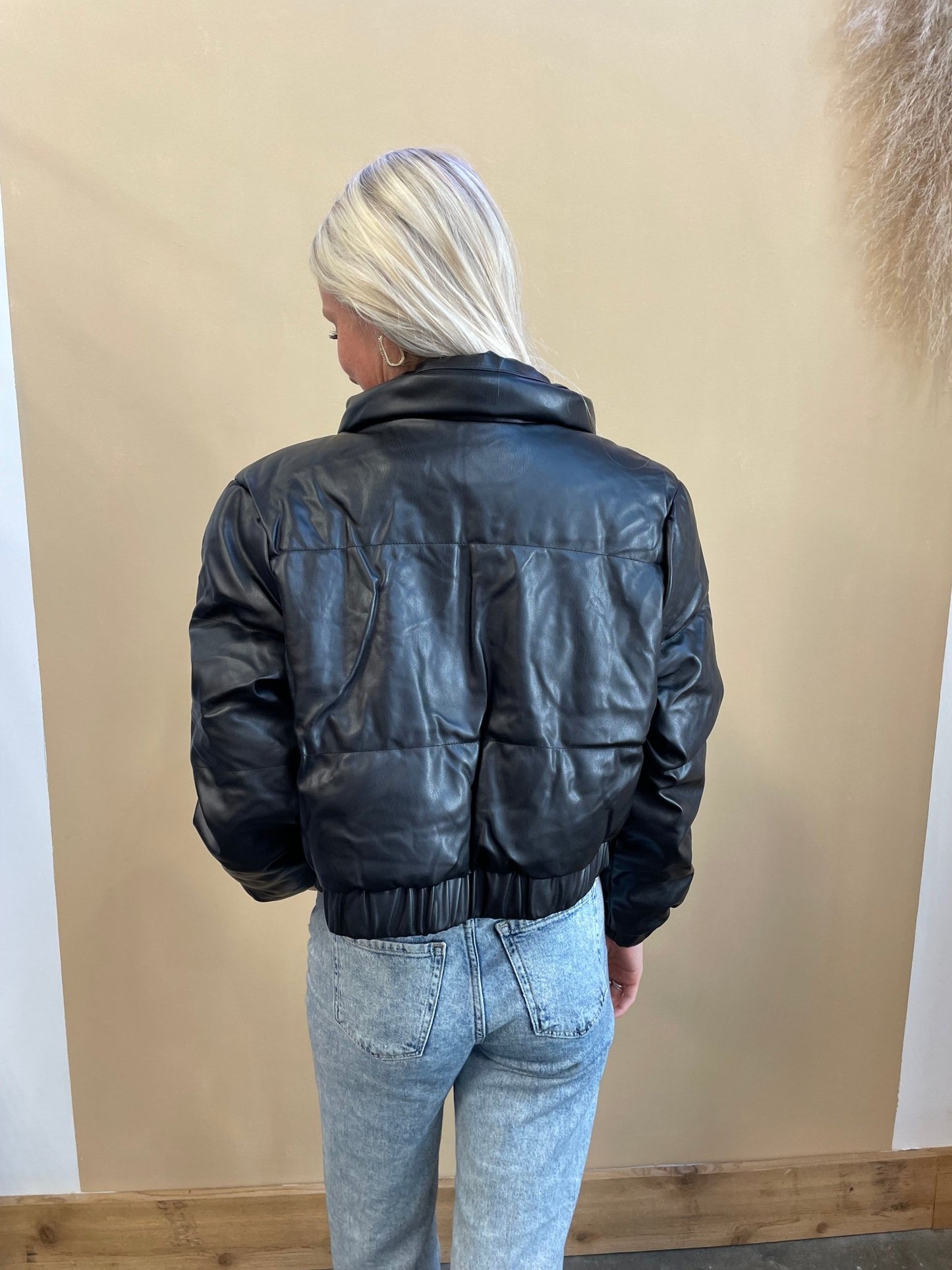 Quinn Faux Leather Puffer - Arete Style
