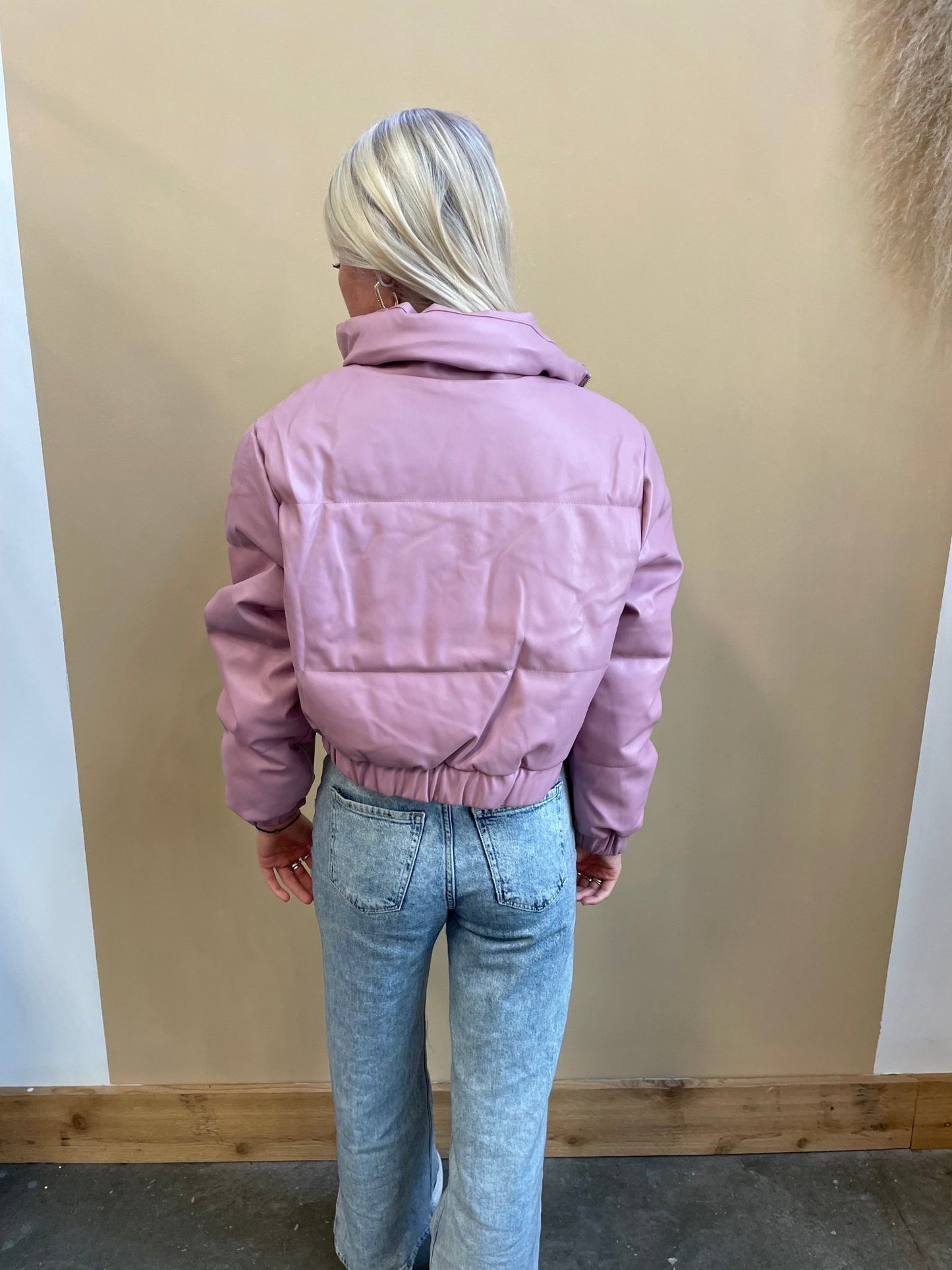Quinn Faux Leather Puffer - Arete Style