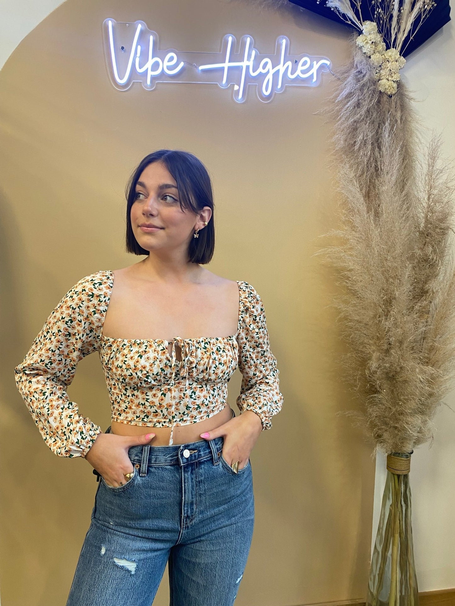 Rebecca Floral Crop - Arete Style