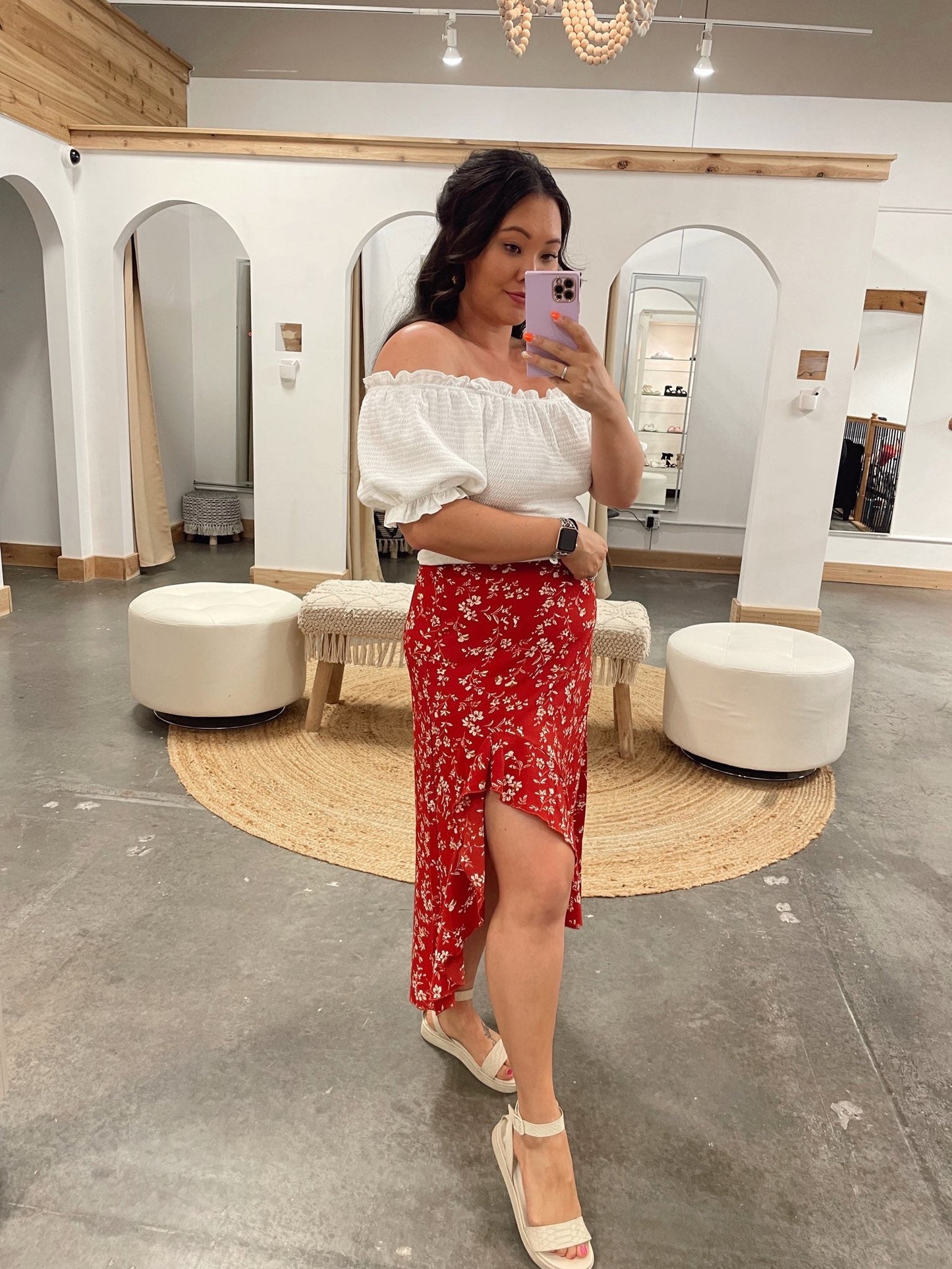 Ruffled Midi Skirt - Arete Style
