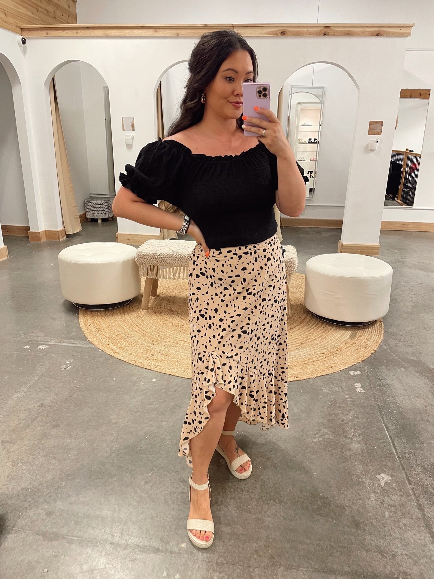 Ruffled Midi Skirt - Arete Style