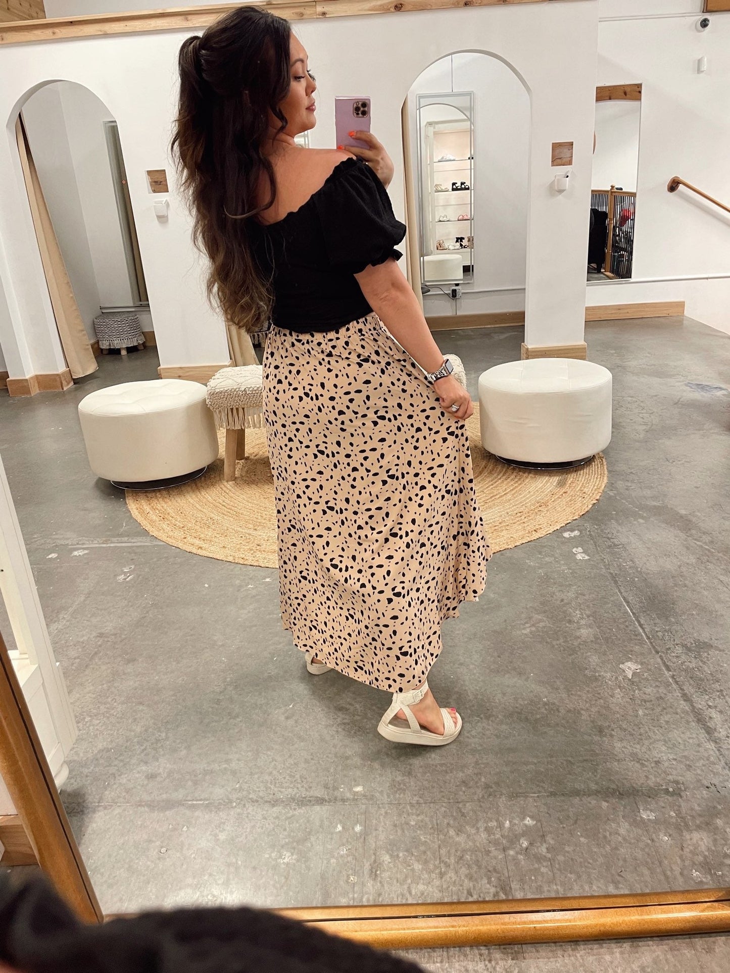 Ruffled Midi Skirt - Arete Style