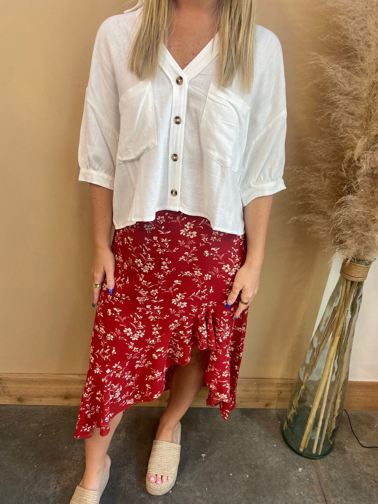 Ruffled Midi Skirt - Arete Style