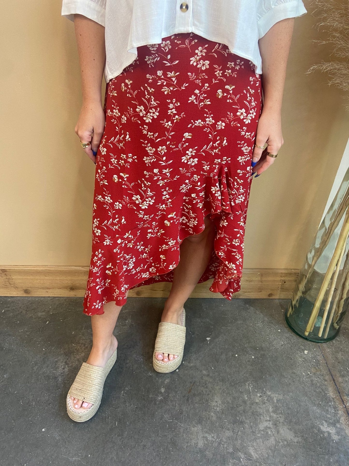 Ruffled Midi Skirt - Arete Style