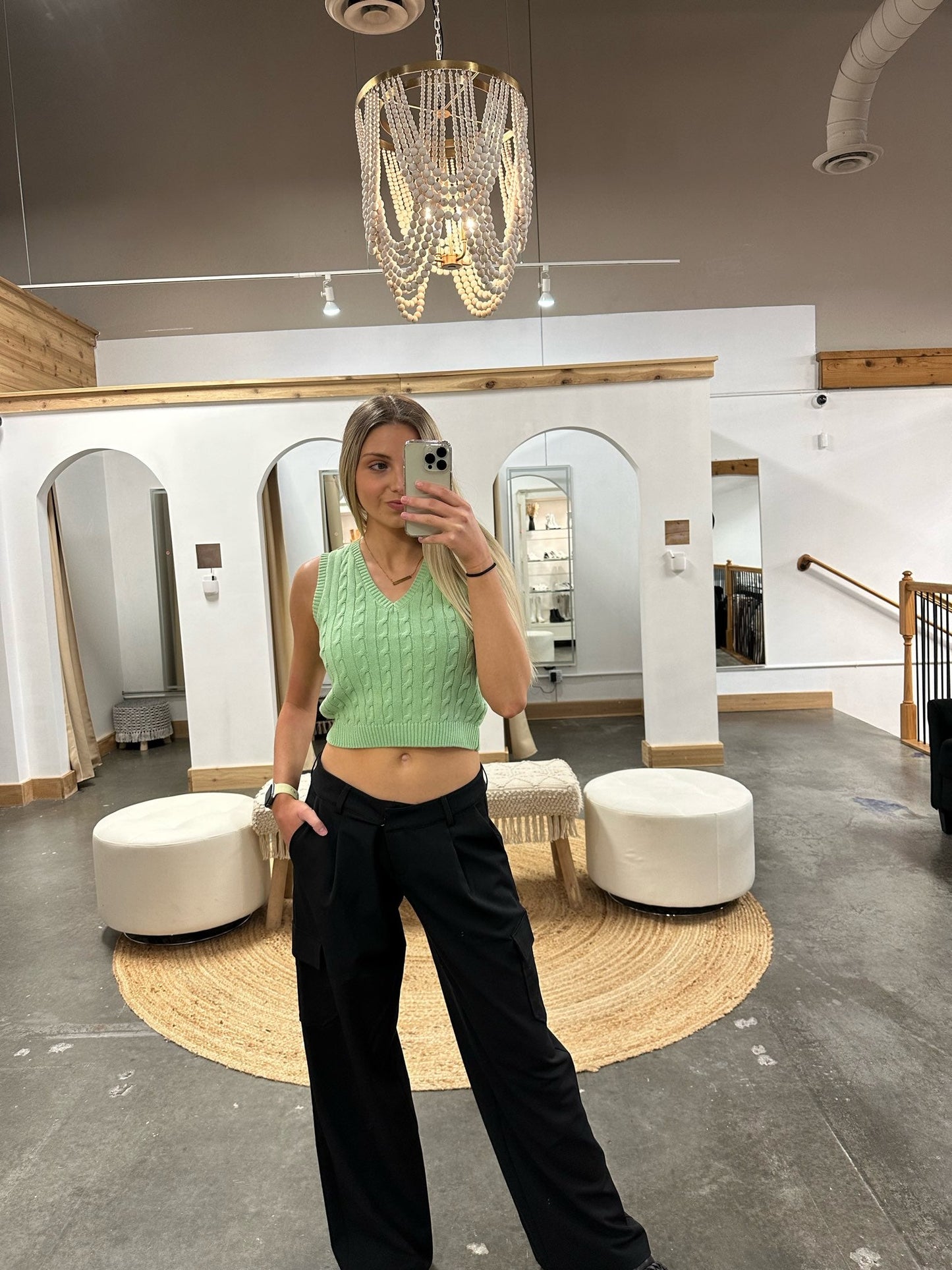 Tay Cropped Sweater Vest - Arete Style