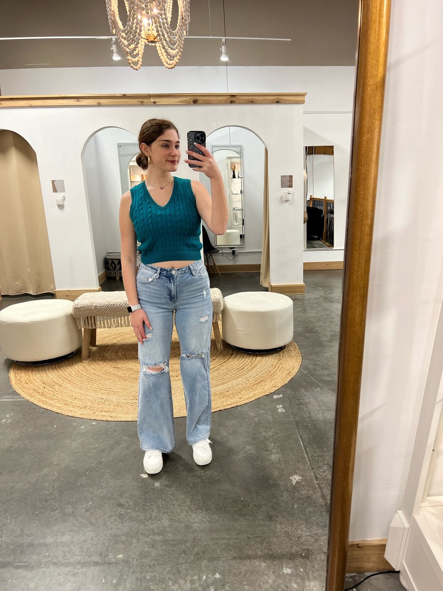 Tay Cropped Sweater Vest - Arete Style