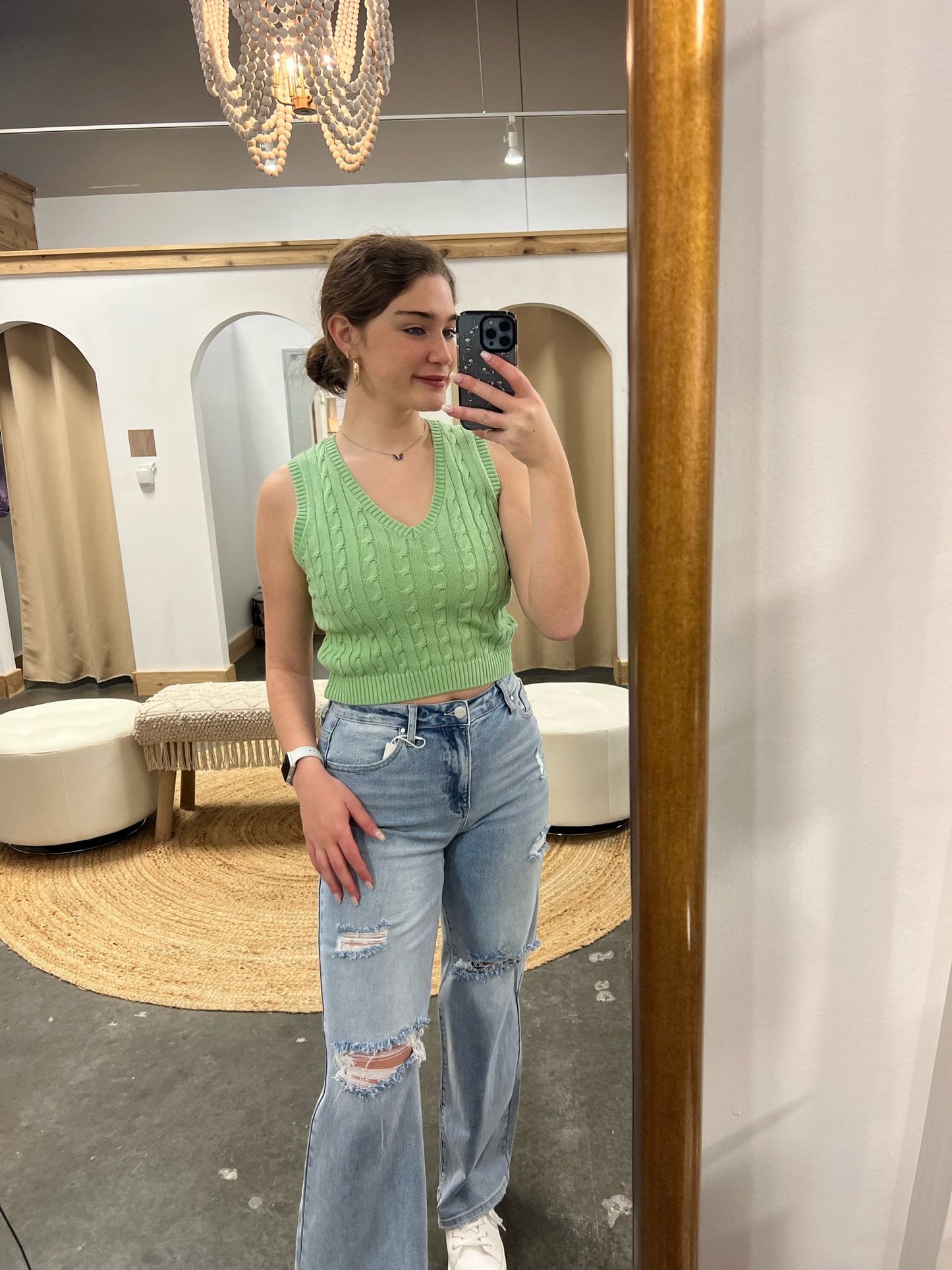 Tay Cropped Sweater Vest - Arete Style