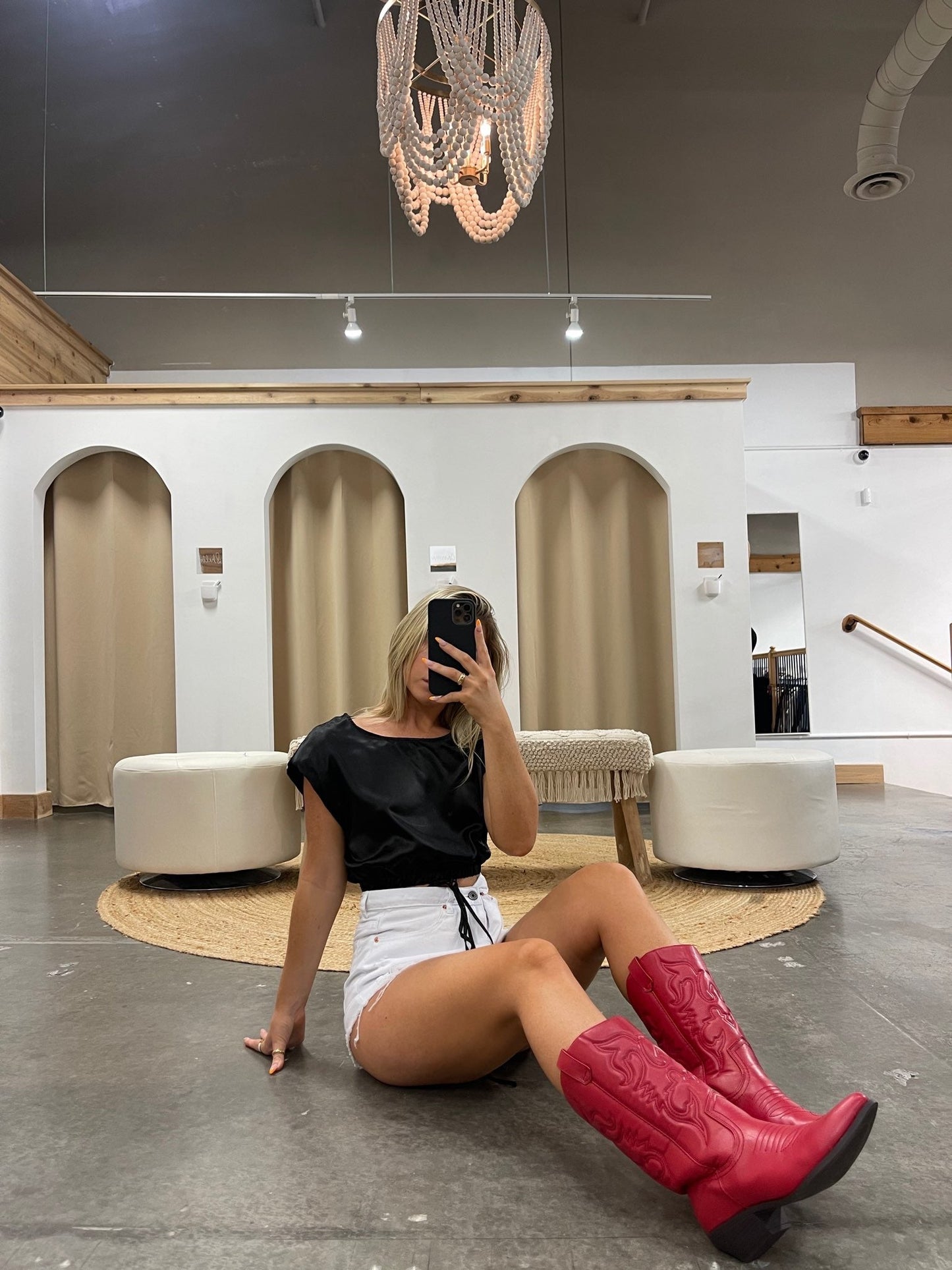Walk This Way Red Cowgirl Boots - Arete Style