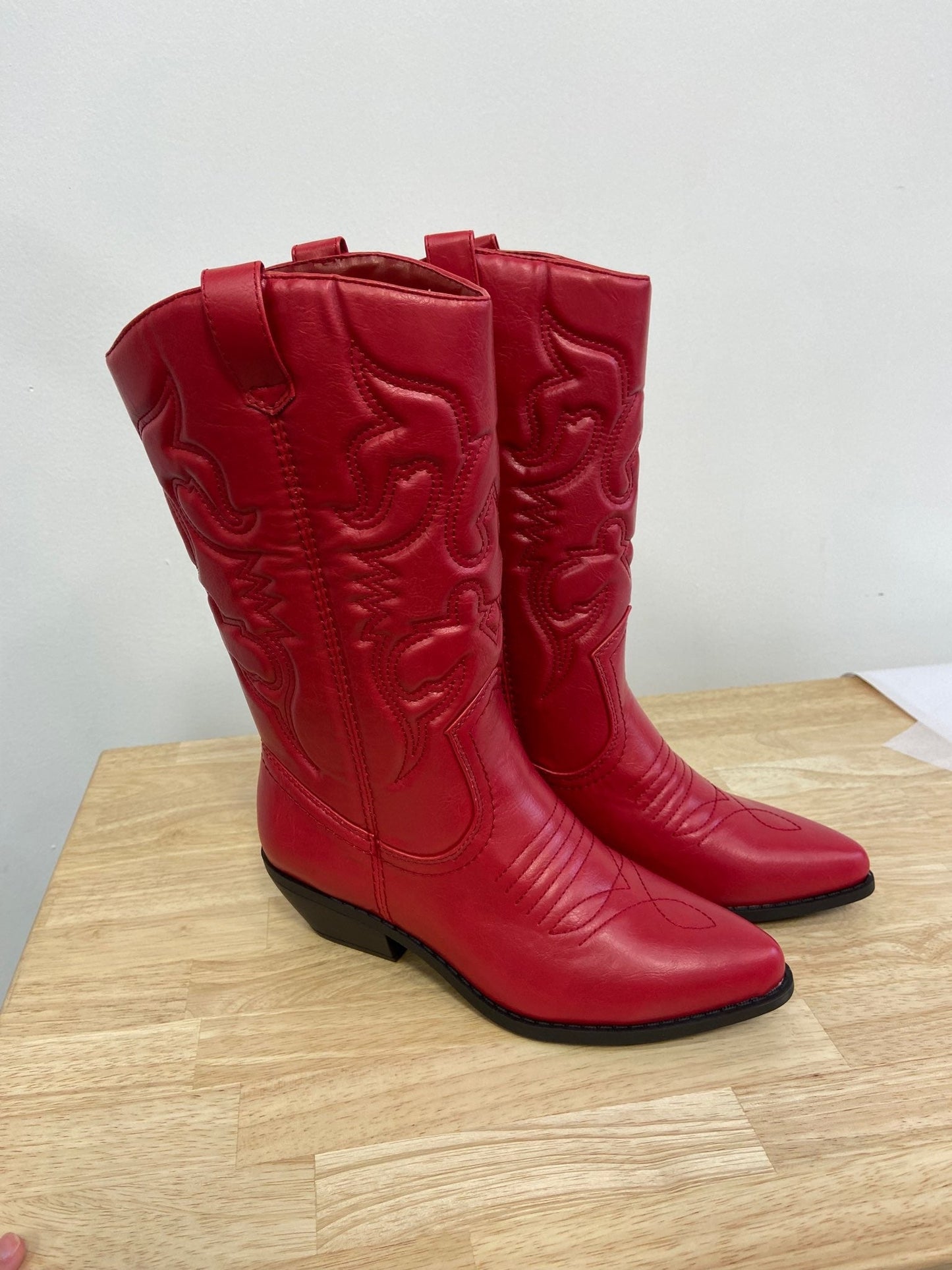Walk This Way Red Cowgirl Boots - Arete Style