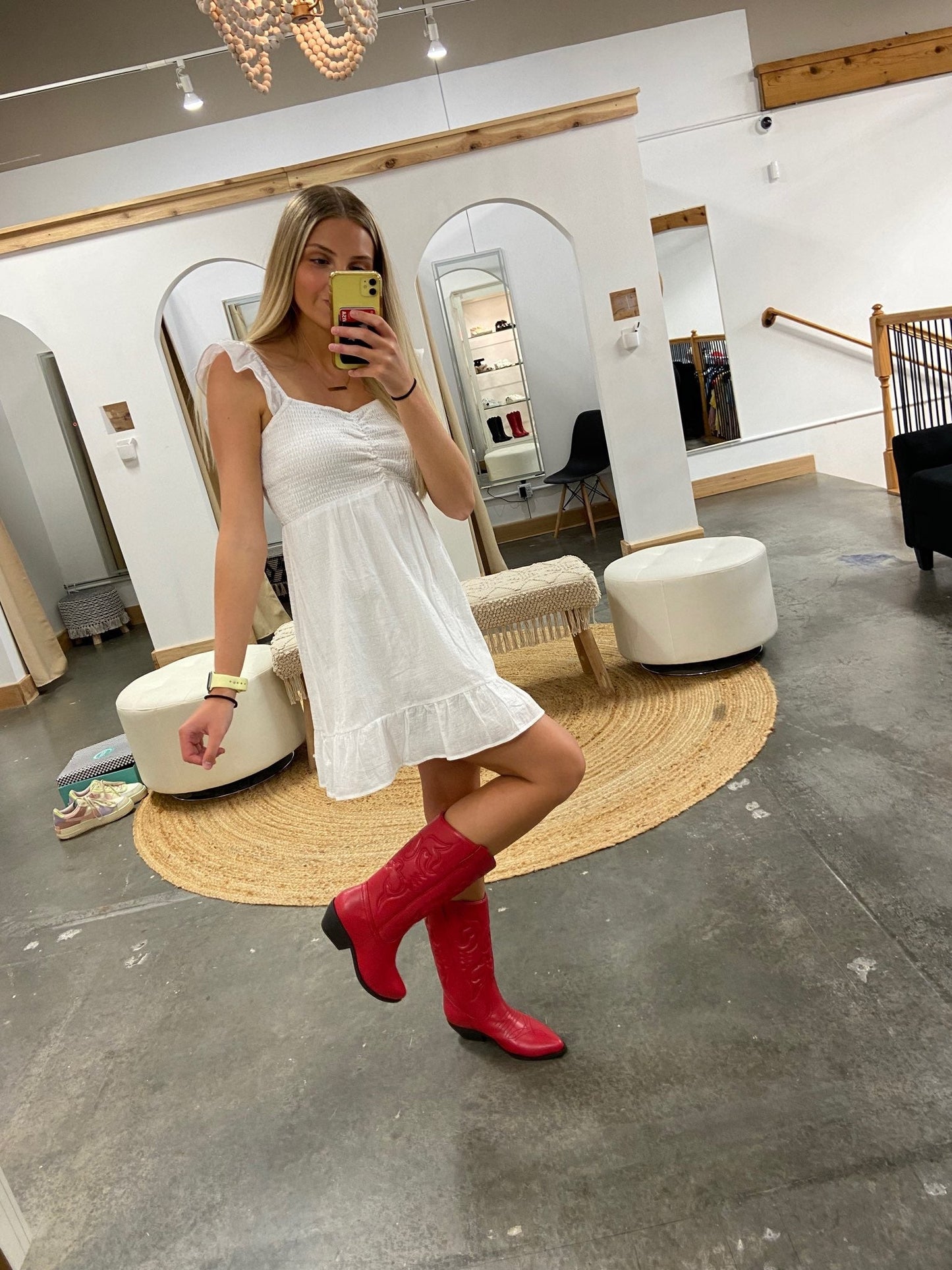 Walk This Way Red Cowgirl Boots - Arete Style