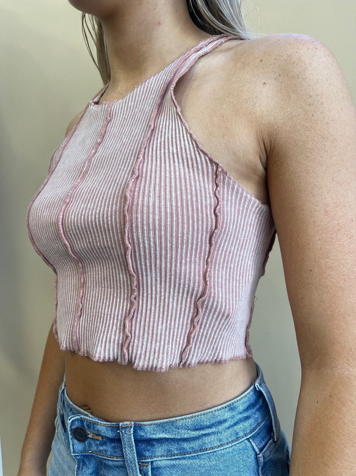 Washed Sleeveless Crop Top - Arete Style