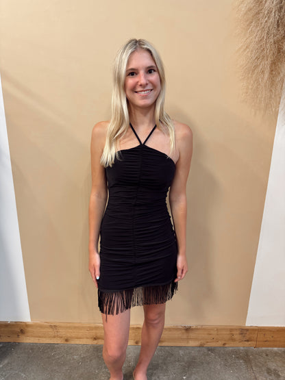 Poppy Fringe Mini Dress
