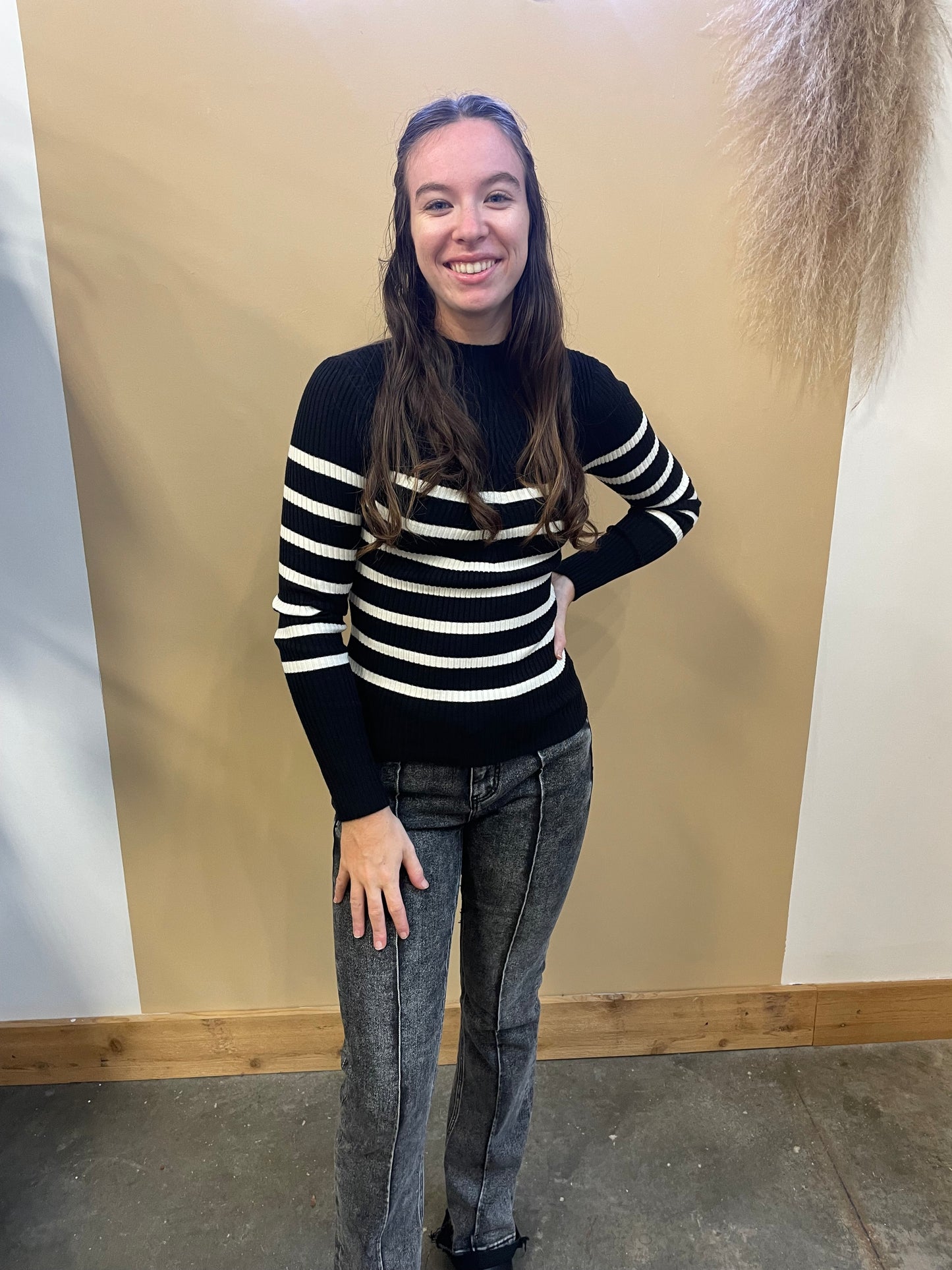 Long Sleeve Stripe Sweater