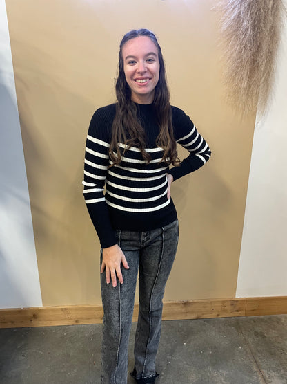 Long Sleeve Stripe Sweater