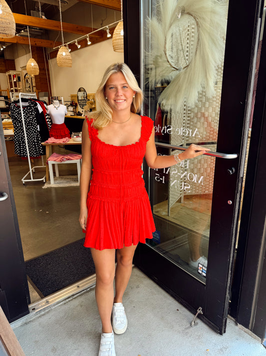 Leah Smocked Mini Dress