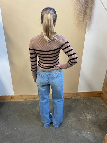 Long Sleeve Stripe Sweater