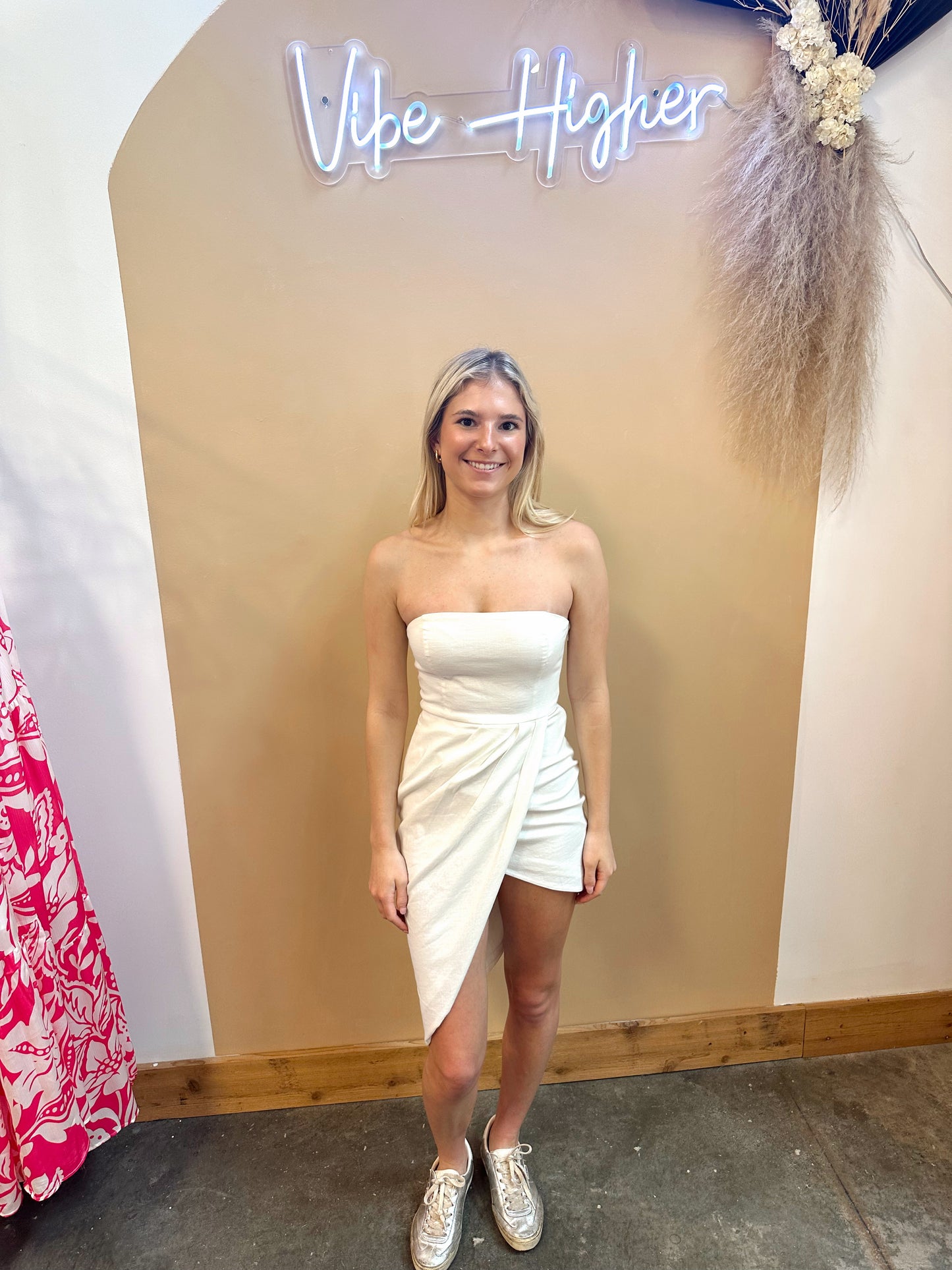 Strapless Midi Dress