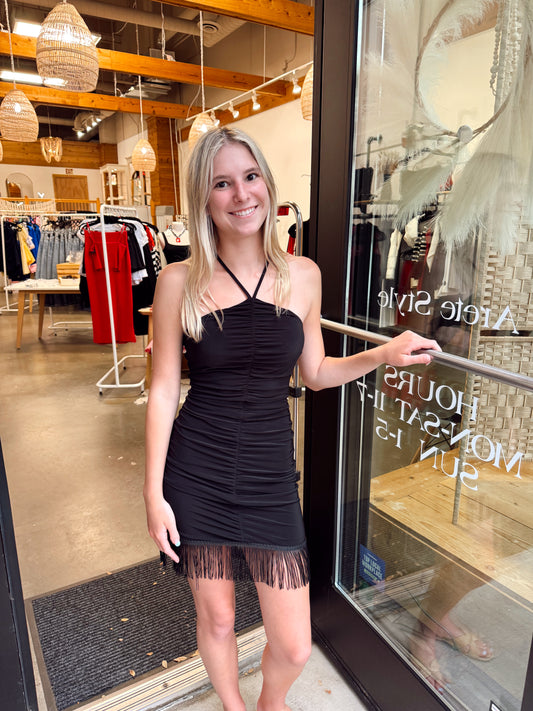 Poppy Fringe Mini Dress