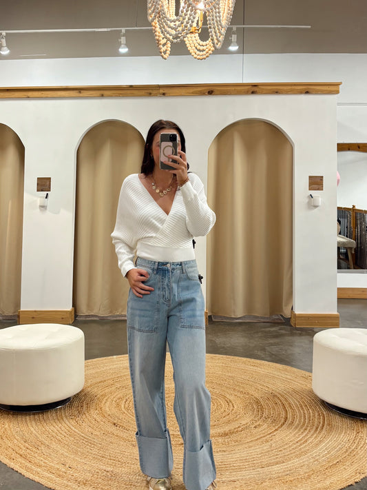 Penelope Ribbed Sweater Top