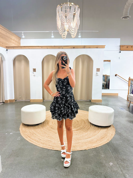 Emmaline Embroidery Mini Dress
