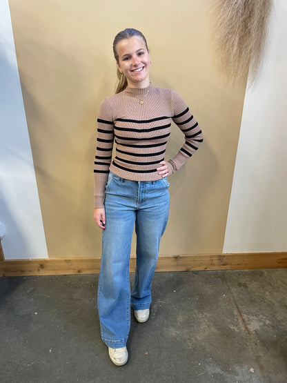 Long Sleeve Stripe Sweater