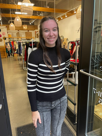 Long Sleeve Stripe Sweater