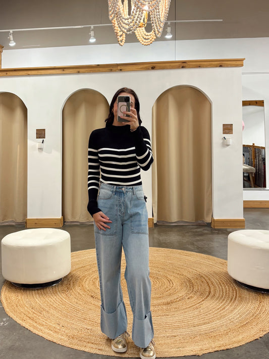 Long Sleeve Stripe Sweater