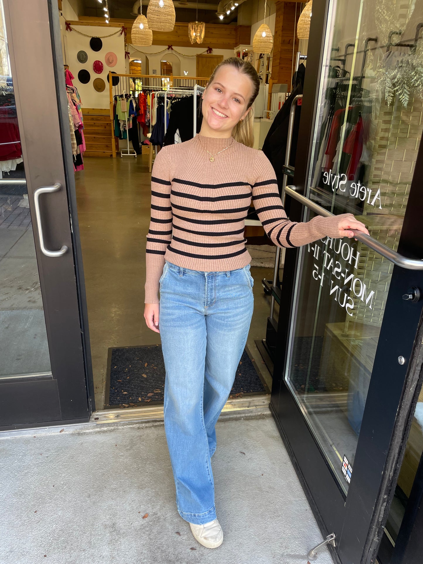 Long Sleeve Stripe Sweater