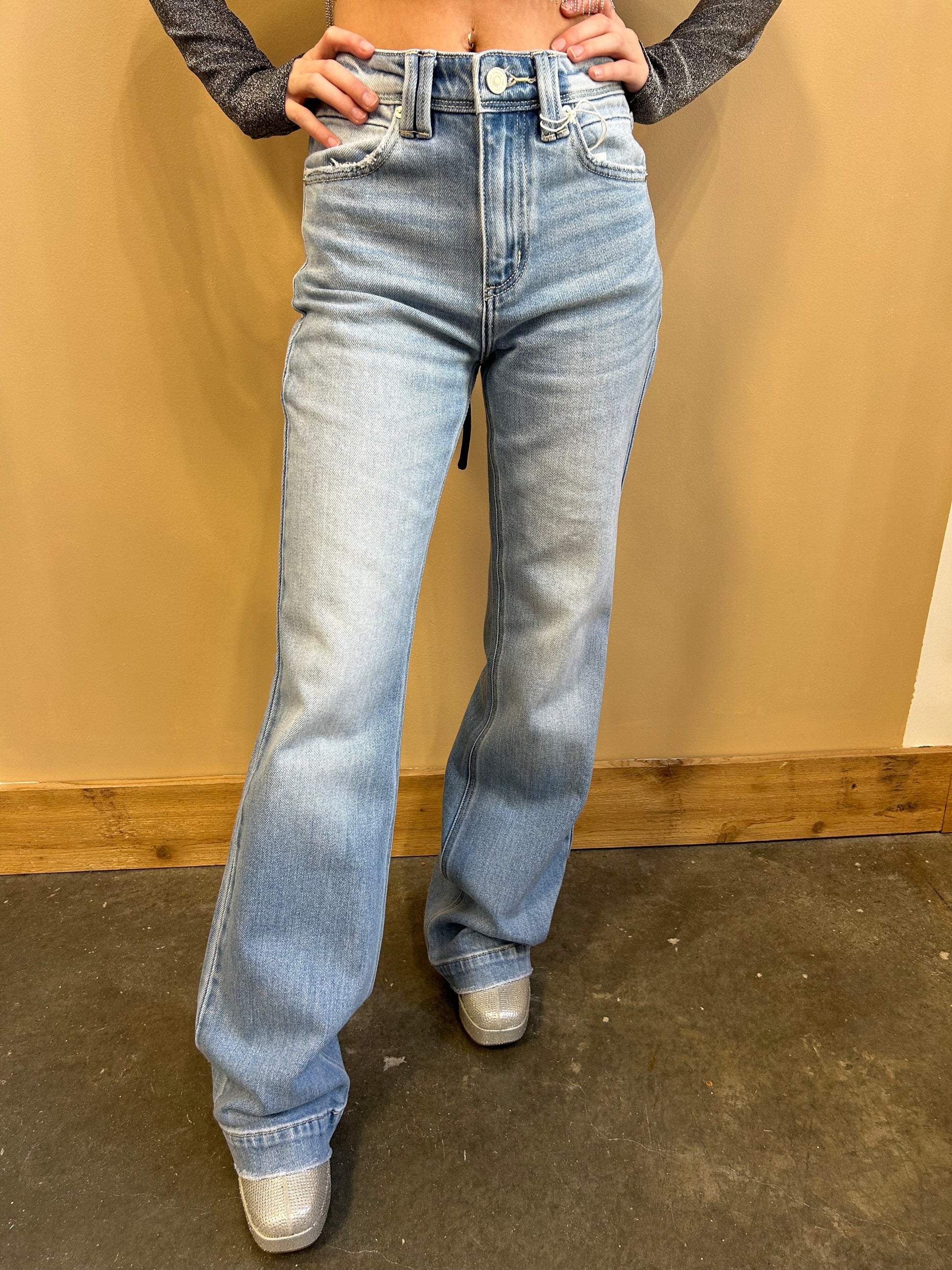 High Rise Wide Flare Jeans - Arete Style