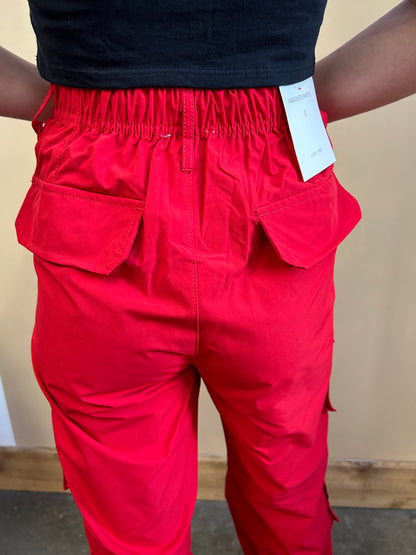 Red Cargo Pants - Arete Style