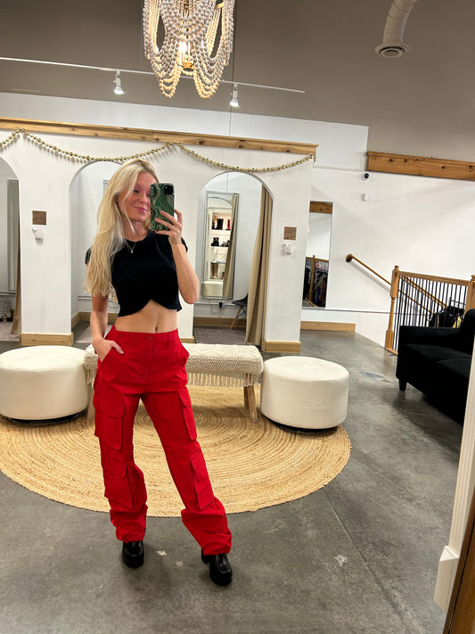 Red Cargo Pants