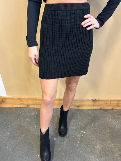 Ribbed Sweater Skirt - Arete Style