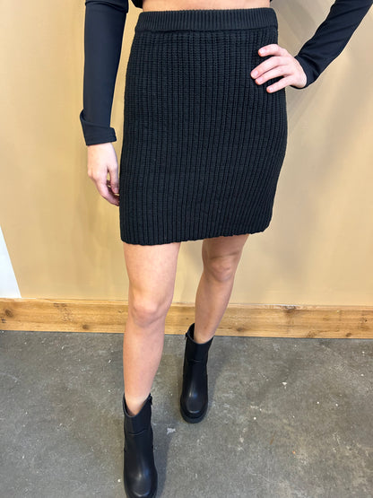 Ribbed Sweater Skirt - Arete Style