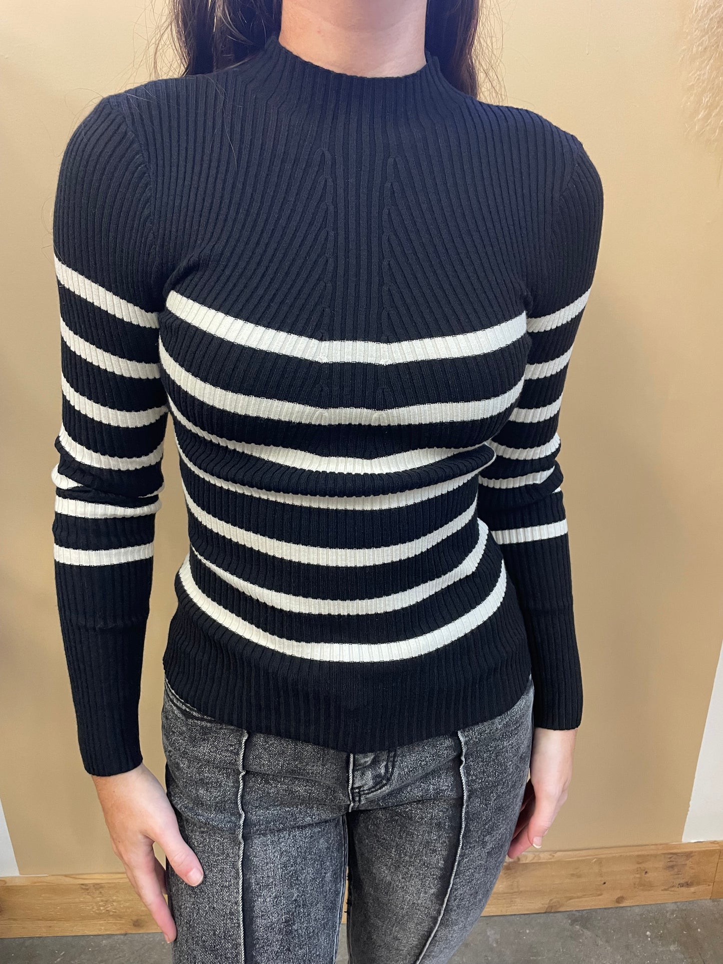 Long Sleeve Stripe Sweater
