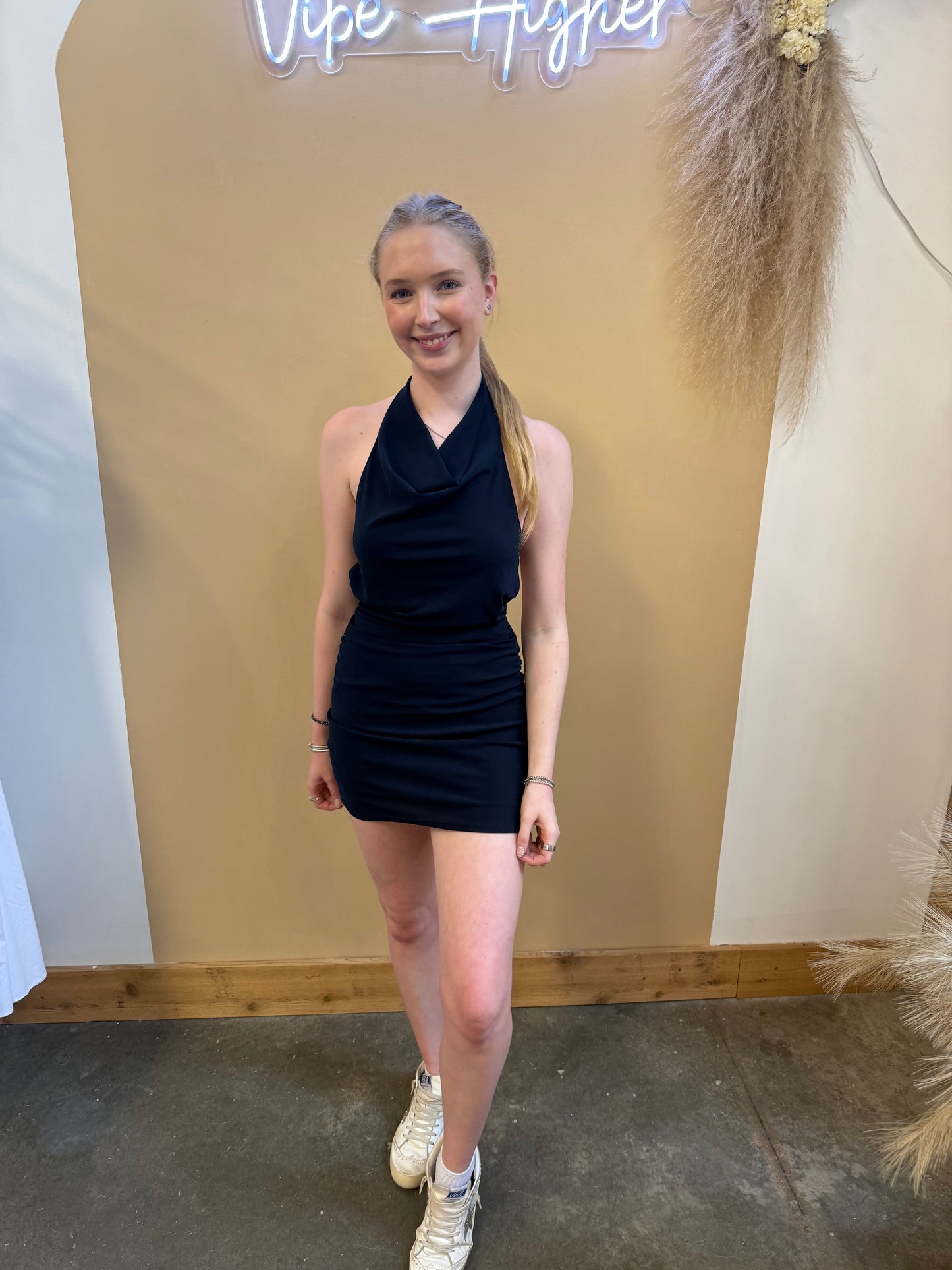 Olivia Open Back Dress