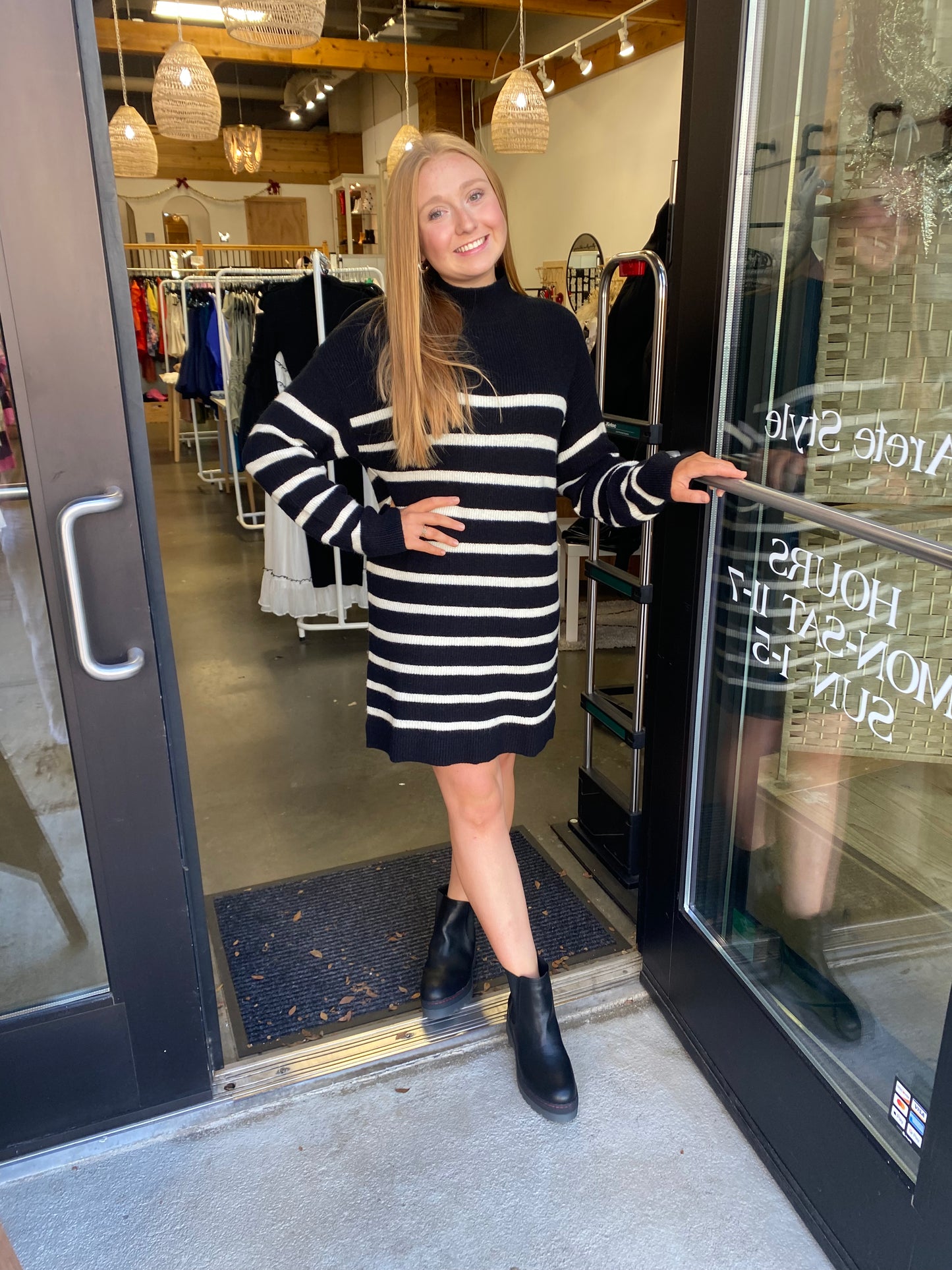 Stripe Sweater Dress