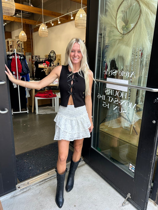 Campbell Ruffle Lace Skirt - Arete Style