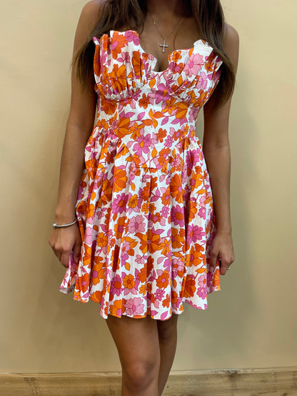 All Caught Up Floral Dress