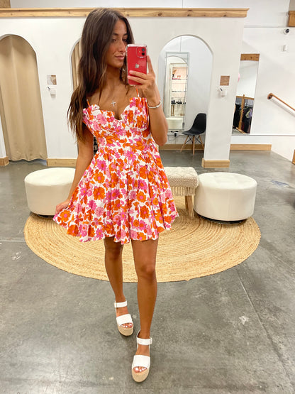 All Caught Up Floral Dress
