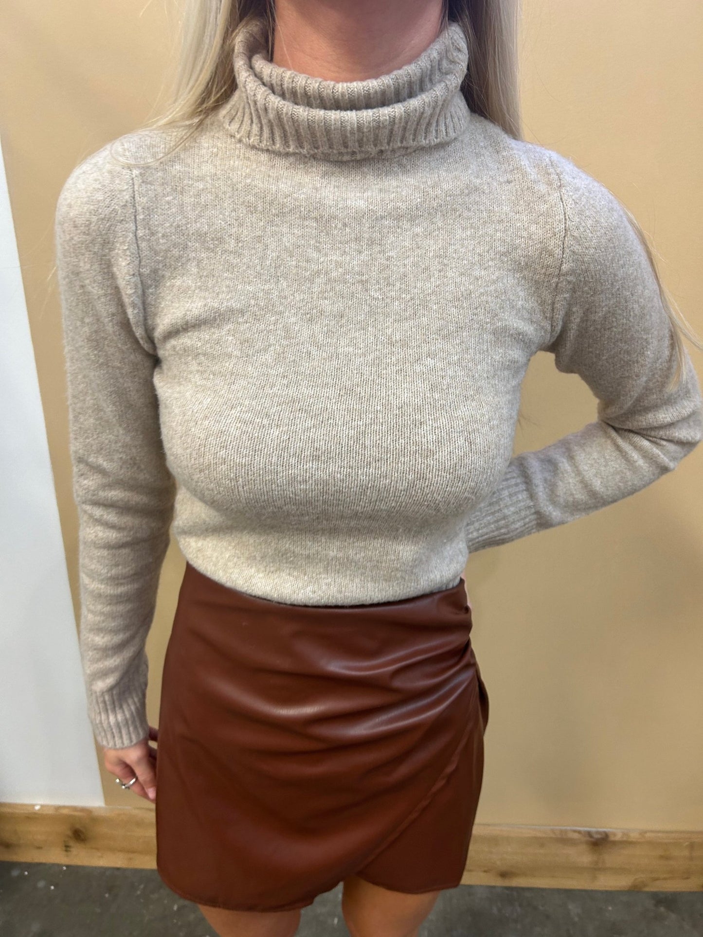 Addison Mock Neck Sweater Top - Arete Style