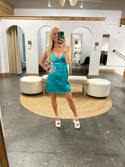 Aubree Satin Dress - Arete Style