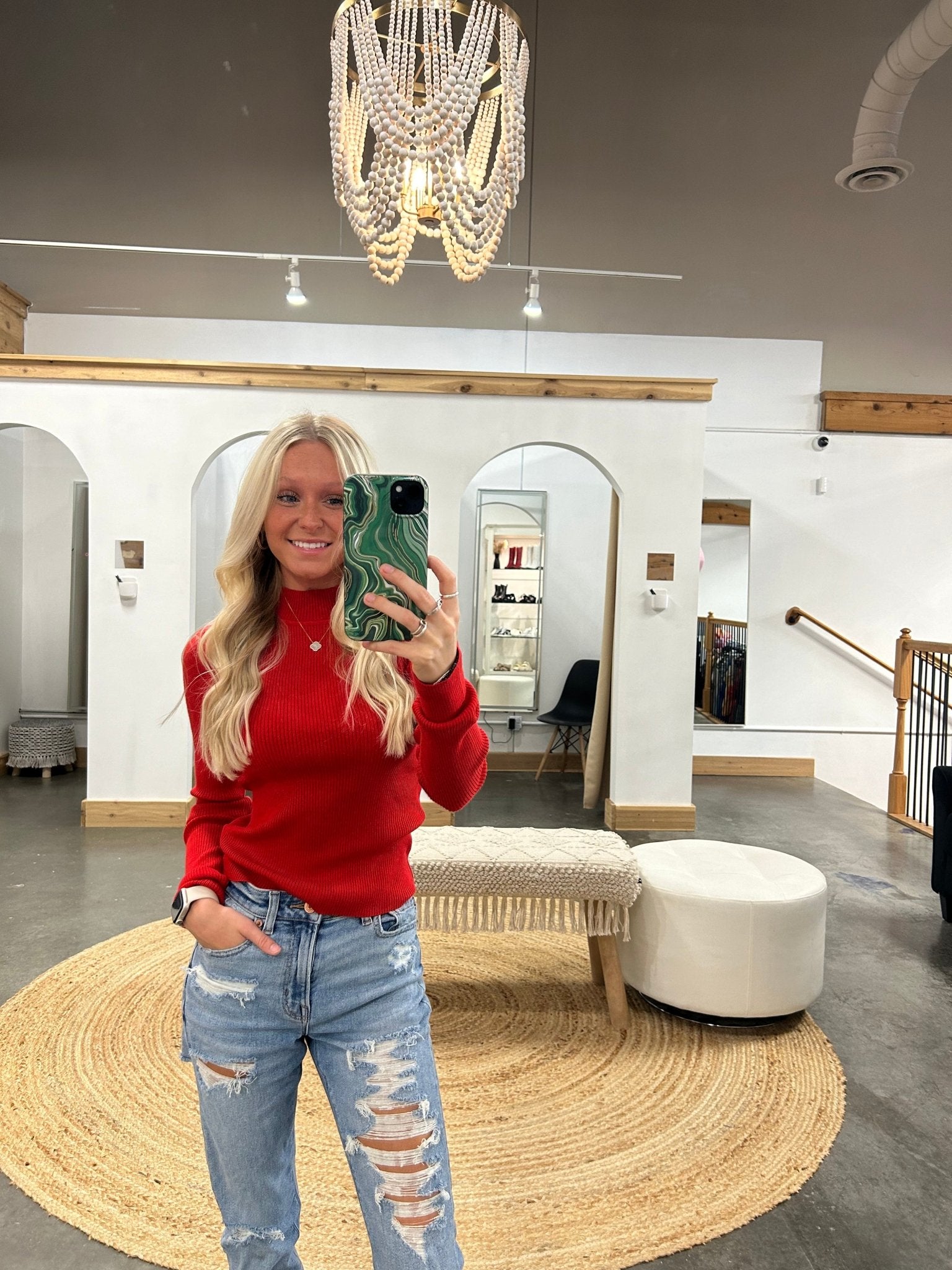 Aubrey Mock Neck Sweater Top - Arete Style