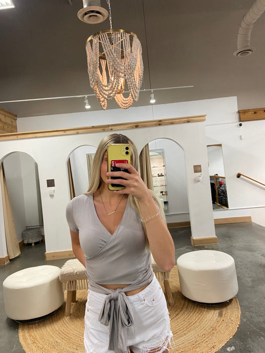 Basic Wrap Crop Top - Arete Style