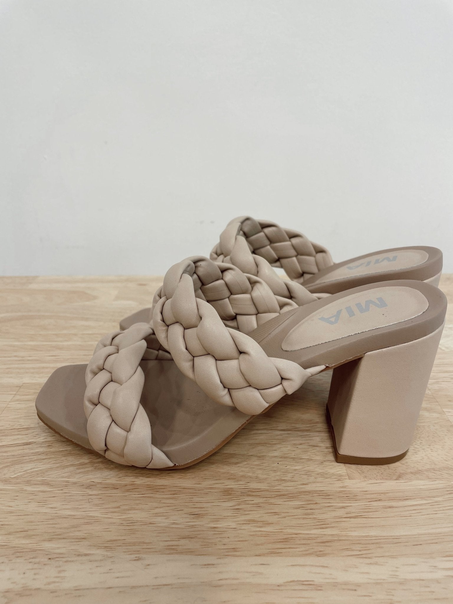Beige Braided Heel - Arete Style