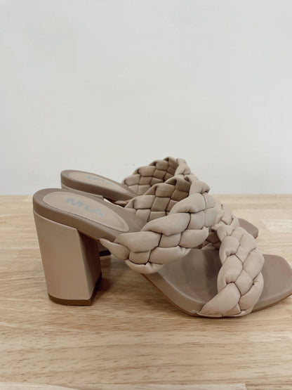 Beige Braided Heel - Arete Style