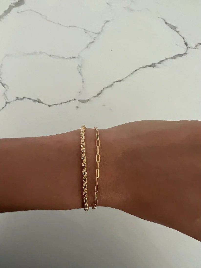 Chansuttpearls Gold Dainty Chain Bracelet - Arete Style